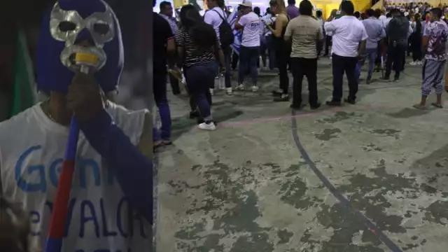 Así se veía el Polifuncional de Umán en pleno discurso de Renán Barrera