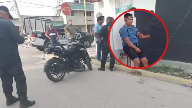 El joven no requirió traslado al hospital y fue atendido en el lugar del accidente