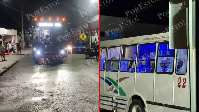 Chofer sangrando y camión vandalizado tras pelea en la ruta Morelos
