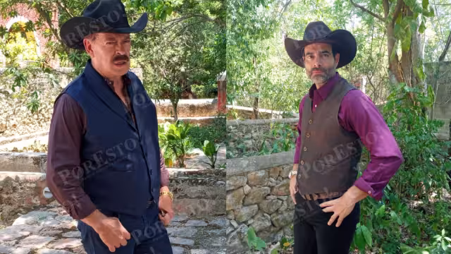 Sergio Goyri y Luis Roberto Guzmán grabaron este miércoles en la Hacienda de Poxilá en Yucatán