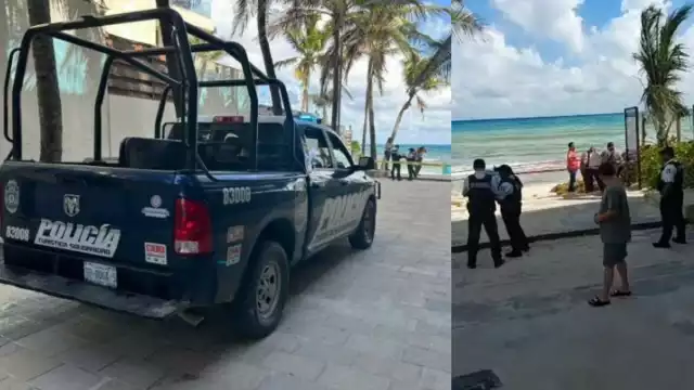 Esto justo frente a la zona concesionada por el hotel Hilton  donde el cuerpo fue cubierto con una toalla