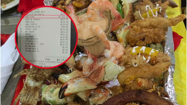 El total de la cuenta fue de más de 13 mil pesos