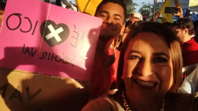 La precandidata presidencial reprochó la inseguridad que se vive en Quintana Roo con el derecho de piso