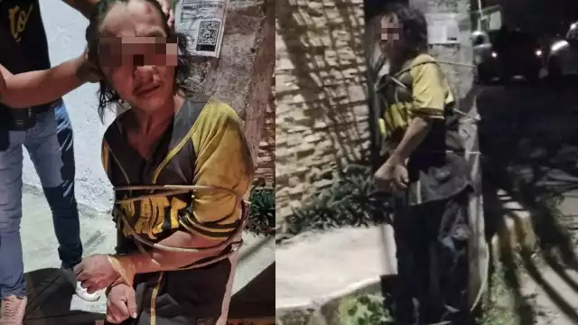 El hombre fue amarrado a un poste de la CFE en Tizimín