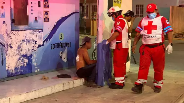 Testigos solicitaron la presencia de los cuerpos de rescate para que atendieran al herido.