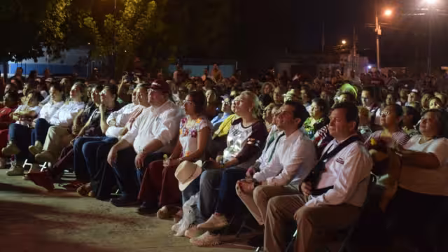 Al lugar acudió el candidato a la gubernatura Joaquín Díaz Mena