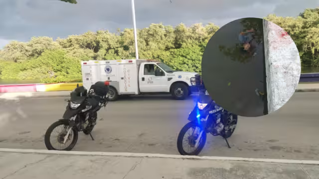 El hombre quedó atrapado entre el manglar