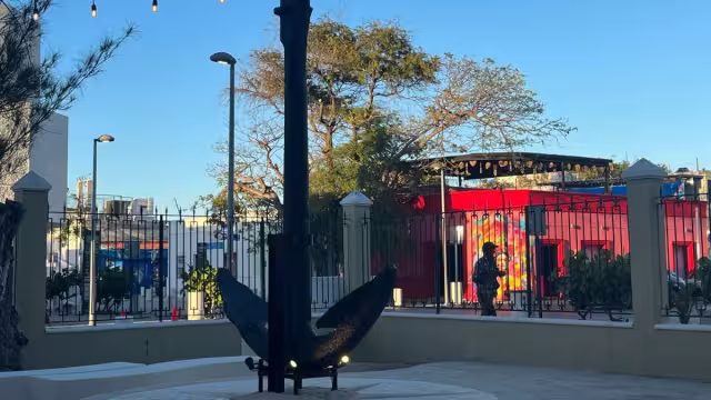 Así luce el ancla que fue hallada en el Malecón de Progreso