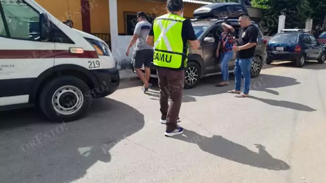 El accidente ocurrió en el cruce de las calles 26 por 27, cuando la motociclista no respetó el alto.
