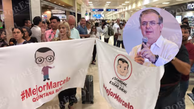 Provenientes de distintos municipios entre los vuelos destacan, Benito Juárez, Solidaridad y Tulum, esperan al precandidato