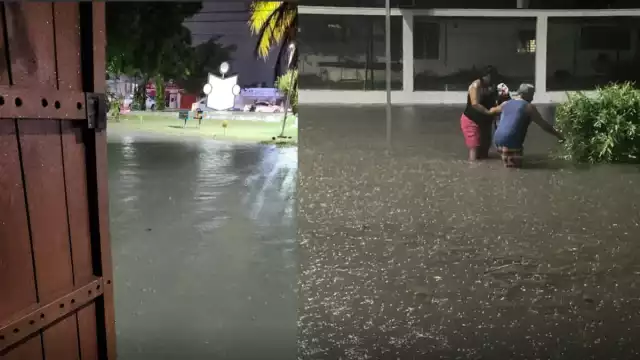Las inundaciones de la madrugada provocaron el ausentismo escolar el día de hoy en Chetumal