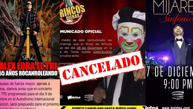 Misteriosas cancelaciones de eventos en Cancún