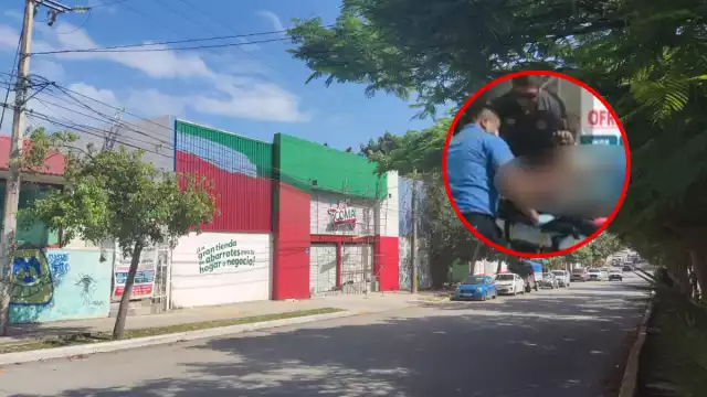 El hombre de alrededor de 40 años de edad fue trasladado de emergencia al nosocomio