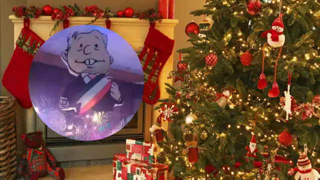 Este árbol de Navidad se contagió de la AMLOmanía