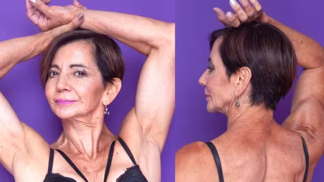 La abuelita ha conquistado la cámara en ropa interior. Foto: Especial