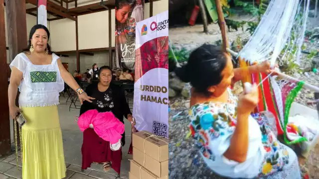 María Rita Collí (der.), de la comunidad de Ramonal, es la encargada de transmitir los conocimientos a otras mujeres