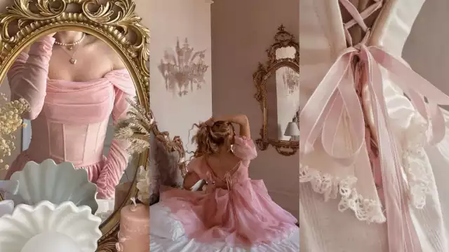 Ser 'Coquette' se basa en colores rosas, pasteles, lazos y perlas