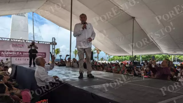 Con un discurso sobre los avances de la transformación en Quintana Roo, el precandidato habló de todos los beneficios de la 4T en el estado