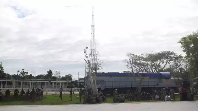 AMLO llegó a Mérida para la inauguración del parque de La Plancha
