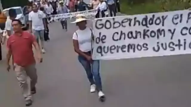 Habitantes de Chankom caminaron hasta la FGE en Valladolid