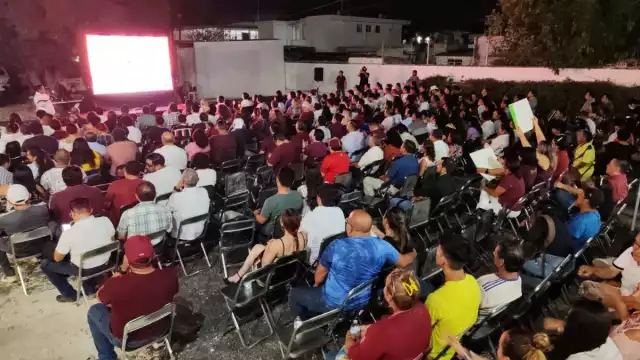 Así se ve la sede de Morena durante el primer debate presidencial