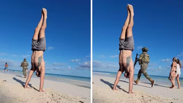 El maestro de yoga nunca perdió la concentración