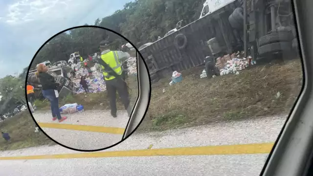 Habitantes rapiñaron el cargamento del tráiler