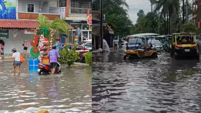 Muchos vehículos quedaron varados debido a que se mojaron partes del motor.