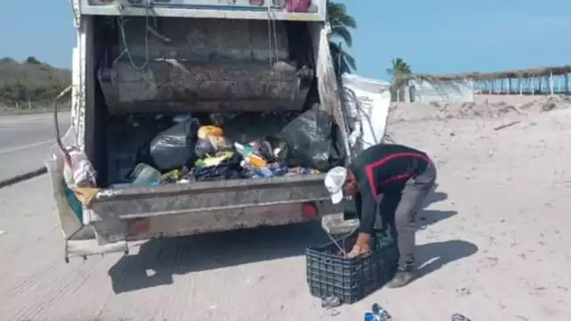 Normalmente se recolectan entre las cuatro y cinco toneladas de basura