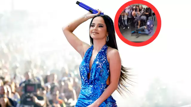 Becky G mandó al suelo a un camarógrafo. Foto: Especial