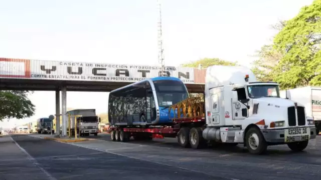 Este miércoles llegaron cinco nuevas unidades del IE-TRAM en Yucatán