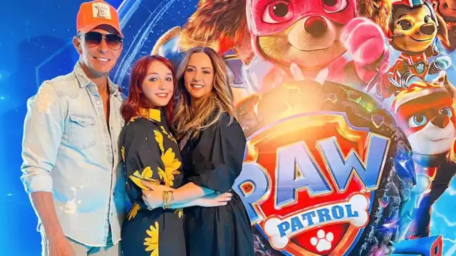 Andrea Legarreta, Erik Rubí y Mía en la presentación a la prensa. Foto: Especial