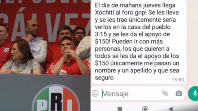 En un intento por ganarse el apoyo de los priistas, Xóchitl bajó para saludarlos