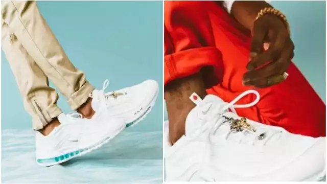 
Nike lanzó al mercado los Jesus Shoes, modelo Air Max 97, que tienen una cápsula de agua bendita y con crucifijo con el lema “el gran hombre” en la parte superior