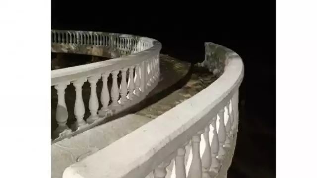 Se derrumba andador en parque de la Virgen de la Bahía en Chetumal