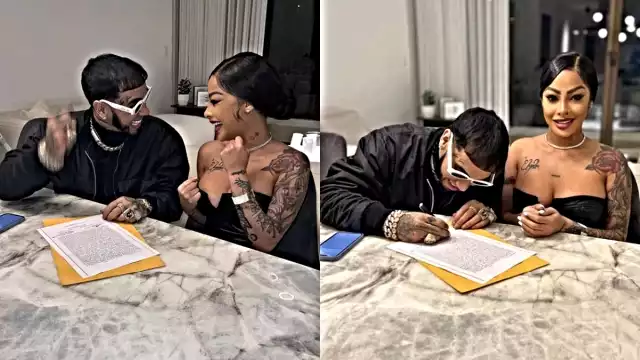 Luego de casi seis meses de noviazgo, Anuel AA contrajo matrimonio con la también cantante Yailin La Más Viral. Foto: Especial