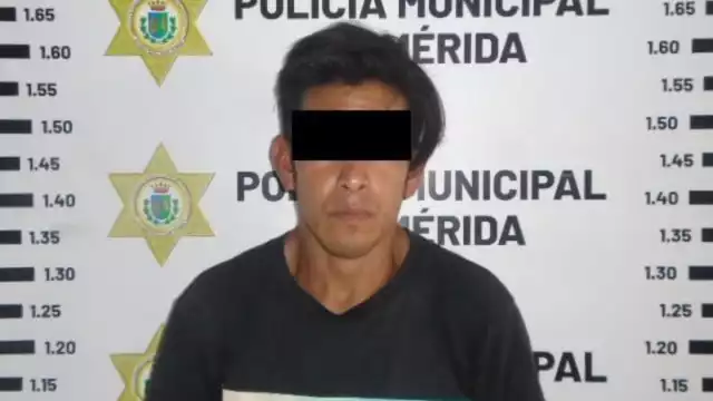 El hombre fue trasladado a la cárcel municipal de Mérida