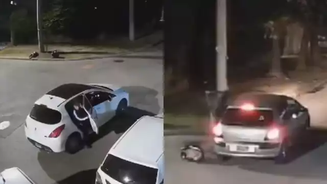 El bebé fue dejado en el pavimento antes de que los ladrones escaparan