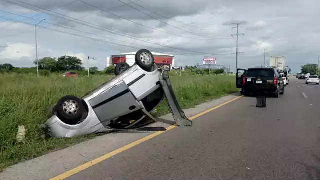 El accidente solo dejó daños materiales