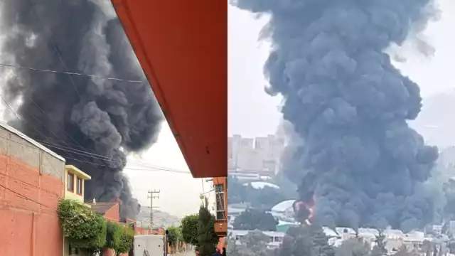 Se desconoce el origen del incendio en una fábrica de pinturas en Ecatepec