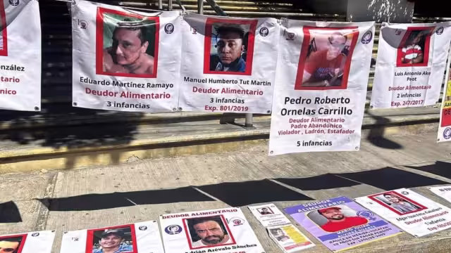 Las fotos fueron compartidas por la colectiva "Ley Sabina contra deudores alimentarios Yucatán"