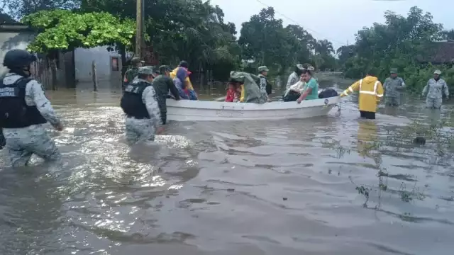 La Guardia Nacional implementó en tabasco el Plan GN-A, para auxiliar a la población afectada por el paso de la Tormenta Tropical Pilar