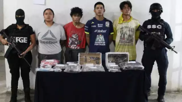 Los cuatro fueron detenidos y entregados a la FGE Quintana Roo