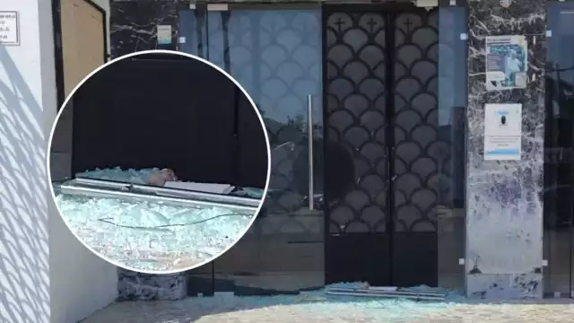 Una puerta de la iglesia en la avenida Cupules de Mérida fue vandalizada