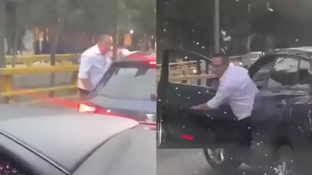 El conductor pudo provocar un accidente en el Circuito Interior Río Churubusco de la Ciudad de México