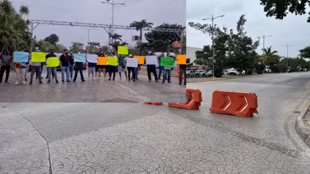 Esta mañana trabajadores de Uber se volvieron a manifestar en Cancún