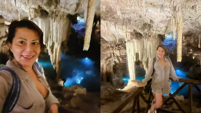 Alejandra Guzmán visitó el cenote Zazil Tunich