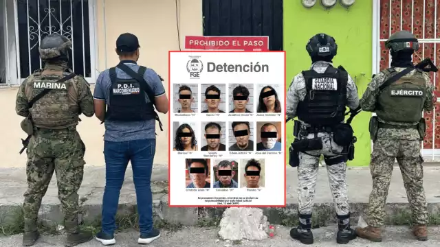 Once personas fueron detenidas en flagrancia por presuntos delitos de narcomenudeo.