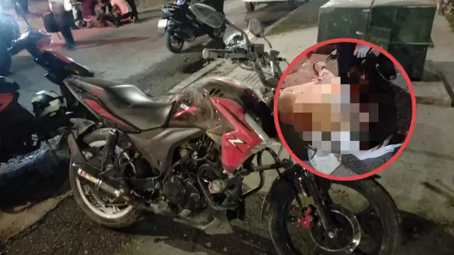 El hombre quedó tendido en el suelo sin vida