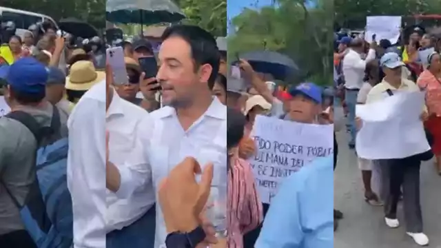 Al lugar ya arribaron elementos policiacos para impedir que continúe el bloqueo en la Zona Hotelera